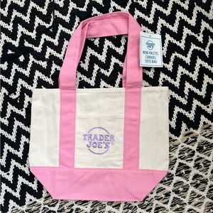 Trader Joe's Pastel Canvas Tote